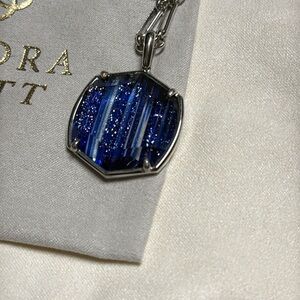 Kendra Scott Blue Davis Sparkle Necklace